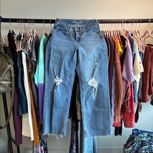 Old Navy Light Blue Distressed Boyfriend Jeans